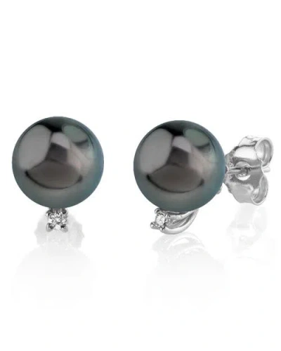 The Pearl Source Tahitian South Sea Pearl & Diamond Sasha Earrings In White Gold
