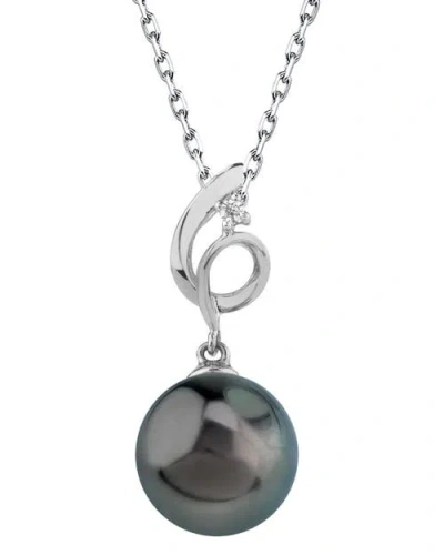 The Pearl Source Tahitian South Sea Pearl & Diamond Symphony Pendant In Black