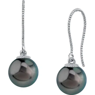 The Pearl Source Tahitian South Sea Pearl Cindy Earrings In White Gold