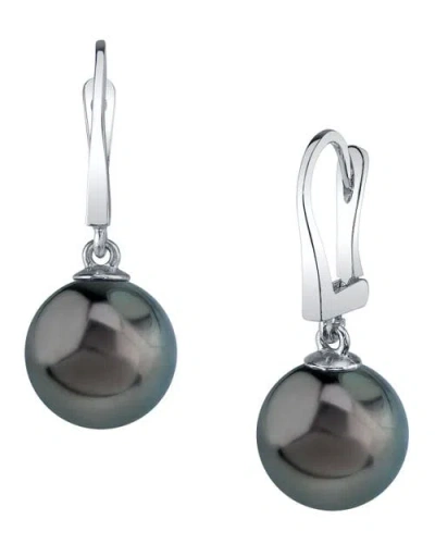 The Pearl Source Tahitian South Sea Pearl Classic Elegance Earrings In White Gold
