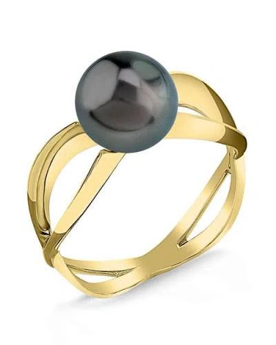 The Pearl Source Tahitian South Sea Pearl Lana Ring In Yellow Gold