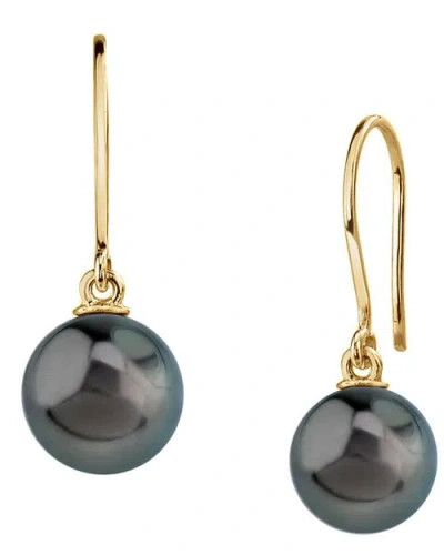 The Pearl Source Tahitian South Sea Pearl Linda Earrings In Yellow Gold