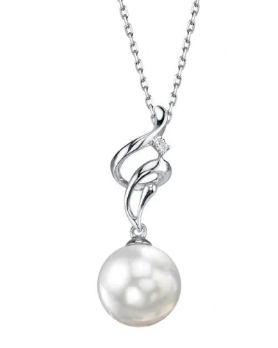 The Pearl Source White South Sea Pearl & Diamond Aria Pendant In White Gold