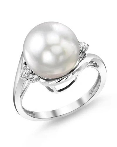 The Pearl Source White South Sea Pearl & Diamond Sia Ring In White Gold