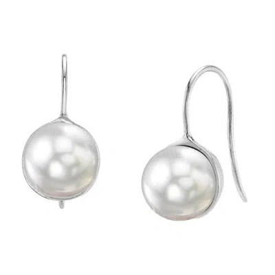 The Pearl Source White South Sea Pearl Harriett Earrings In Gold