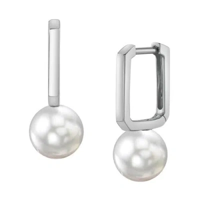 The Pearl Source White South Sea Pearl Susie Earrings In Gold