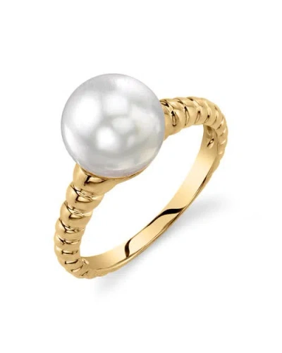 The Pearl Source White South Sea Pearl Terrie Ring In Yellow Gold
