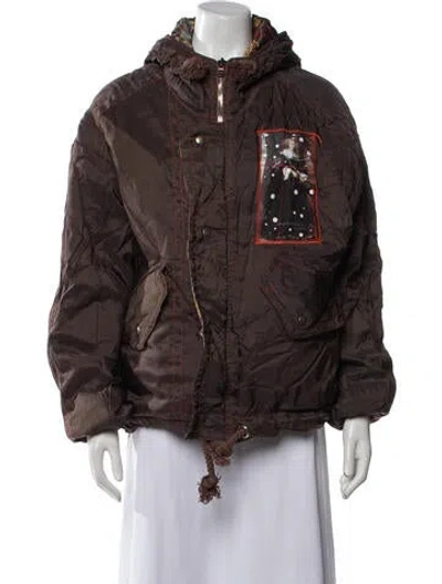 Pre-owned The People Of The Labyrinths Printed Parka W/ Tags In Gray