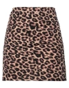 The People Vs . Woman Mini Skirt Beige Size M Rayon In Beige