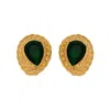 The Perfect Hoop Women's Gold / Green The Baroque Earring In Multi