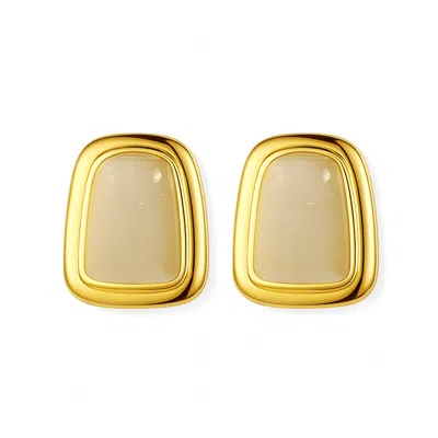 The Perfect Hoop Women's Gold / Neutrals / White The Soho Earring - Gold In Multi