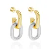 The Perfect Hoop Women's Gold / Silver The Industria Drop Hoop In Multi