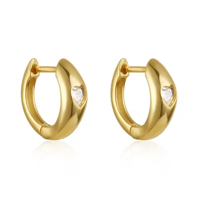 The Perfect Hoop Women's Gold The Amore Capri Huggie