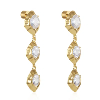 The Perfect Hoop Women's Gold The Aura Drop Hoop