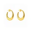 The Perfect Hoop Women's Gold The Mezzaluna Hoop Midi In Gold