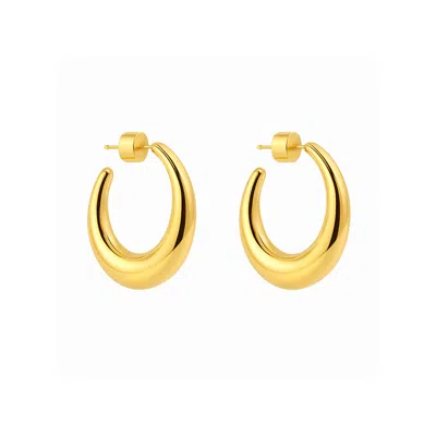 The Perfect Hoop Women's Gold The Mezzaluna Hoop Midi