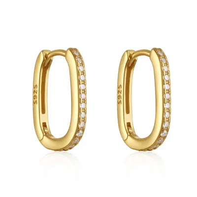 The Perfect Hoop Women's Gold The Positano Scintilla Huggie