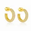 The Perfect Hoop Women's Gold The Siena Hoop Pavé
