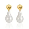 The Perfect Hoop Women's Gold / White The Venezia Pearl Drop