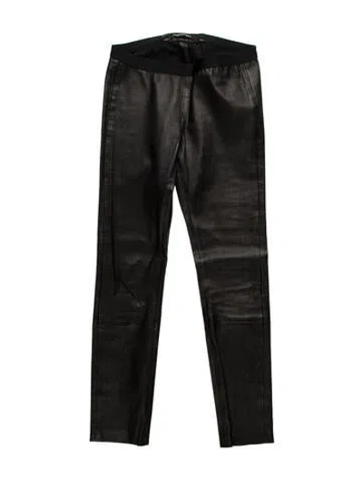 Pre-owned The Perfext Leather Skinny Leg Pants In Black