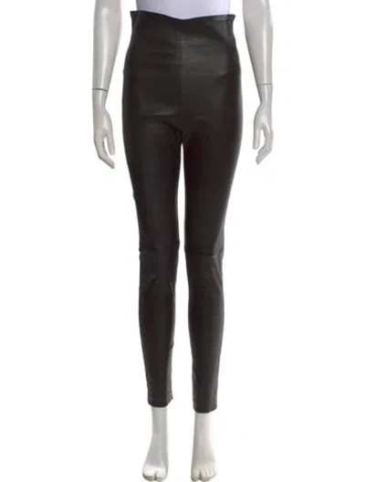Pre-owned The Perfext Leather Skinny Leg Pants In Black