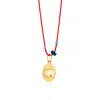 The Pheia Women's Gold Red String Elephant Necklace In Gold