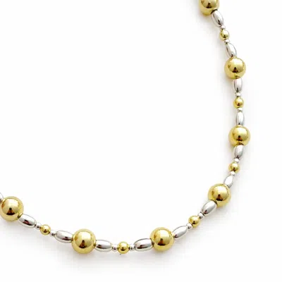 The Pheia Women's Gold / Silver Fine Two Tone Mixed Bead Necklace In Multi