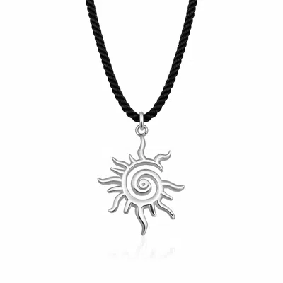 The Pheia Women's Gold Silver Pendant Cord Necklace In Pink