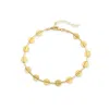 The Pheia Women's Gold Textured Disc Anklet In Gold