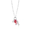 The Pheia Women's Mixed Silver Charm Necklace – Fish, Lucky, Net Fish In Silver
