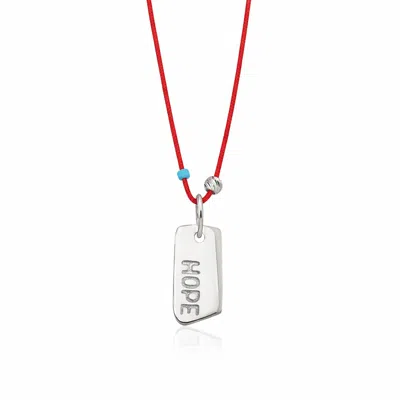 The Pheia Women's Red String Hope Silver Necklace In Multi