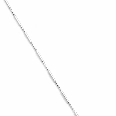 The Pheia Women's Silver Tube Chain Anklet