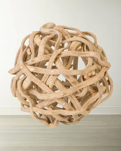 The Phillips Collection 20" Vine Ball Decor In Brown