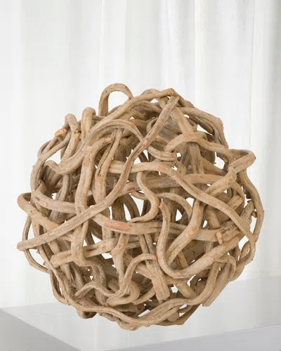 The Phillips Collection 27" Vine Ball Decor In Brown