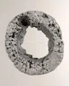 The Phillips Collection Cast Eroded Wood Circle Wall Tile In Silver