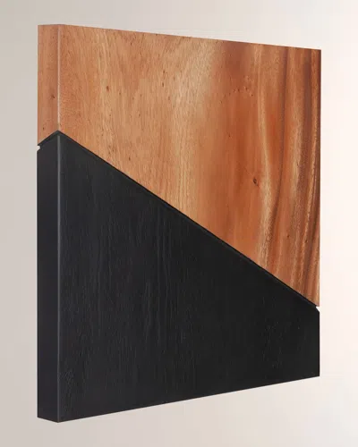 The Phillips Collection Geometry Natural Wood Wall Tile - Left In Natural Black