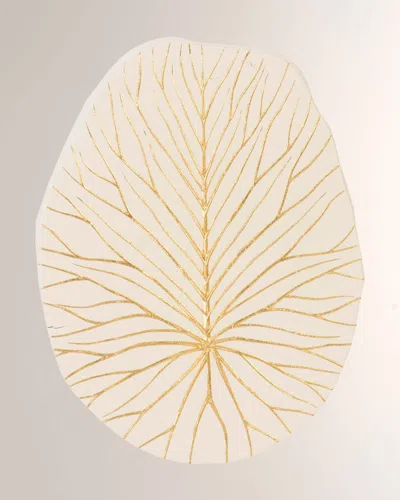 The Phillips Collection Rivulet Gold Leaf Wall Tile In Whitegold
