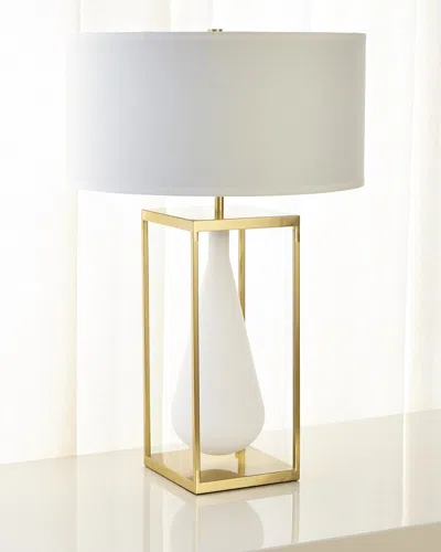 The Phillips Collection Tear Drop Table Lamp In White/gold