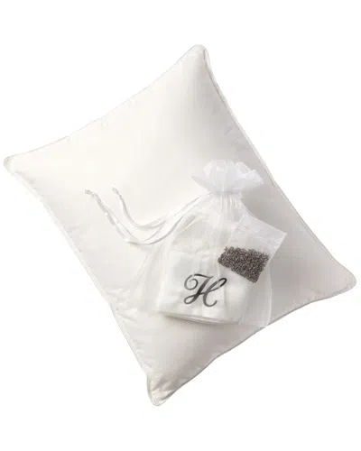 THE PILLOW BAR THE PILLOW BAR DOWN ALTERNATIVE PETITE PILLOW WITH SATIN CASE (MONOGRAM A-Z)