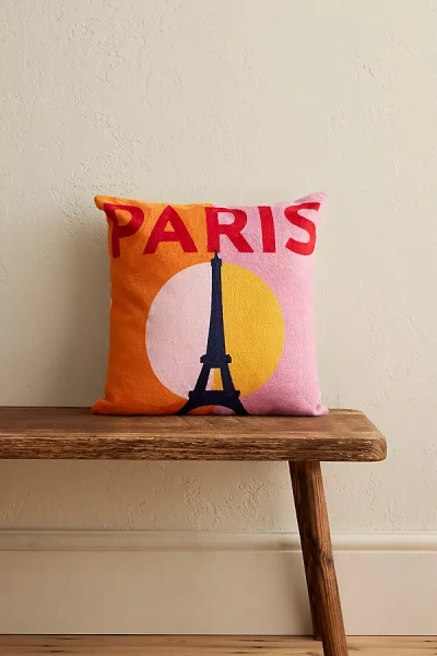 The Pillow Drop Paris Square Cushion In Animal Print