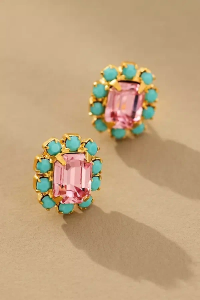 The Pink Reef Crystal Petite Stud Earrings
