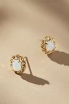 The Pink Reef Crystal Petite Stud Earrings In Clear