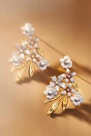 The Pink Reef Floral Cluster Earrings In Gold