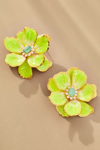 The Pink Reef Handpainted Earrings