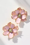 The Pink Reef Handpainted Earrings In Pink