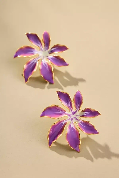 The Pink Reef Handpainted Tropic Post Earrings