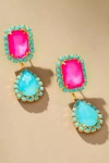 The Pink Reef Jewel Drop Neon Earrings