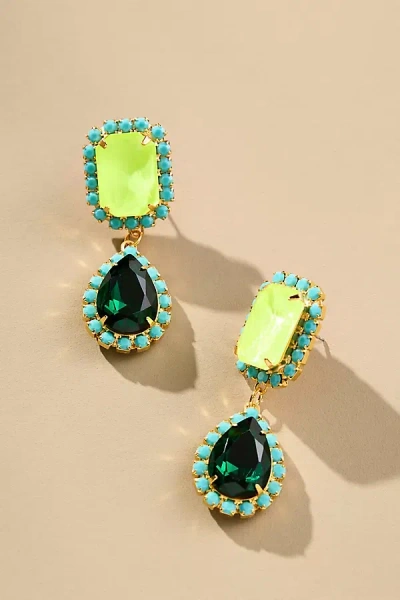 The Pink Reef Jewel Drop Neon Earrings