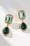 The Pink Reef Jewel Drop Neon Earrings In Green