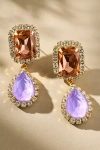 The Pink Reef Jewel Neons Drop Earrings In Purple